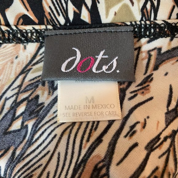 Dots One Shoulder Tunic Style Blouse Women's Size Medium Abstract Print Sequins - Picture 5 of 7